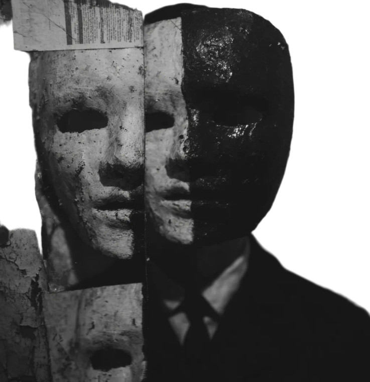 Man With Masks Vinyl Car Decal Sticker – Waterproof & UV-Resistant 3.52"