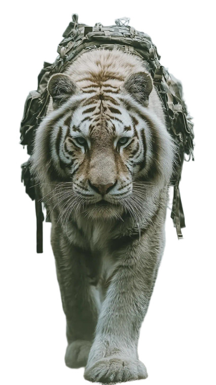 Tactical Tiger Hybrid Vinyl Car Decal Sticker – Waterproof & UV-Resistant 9.706666666666667"
