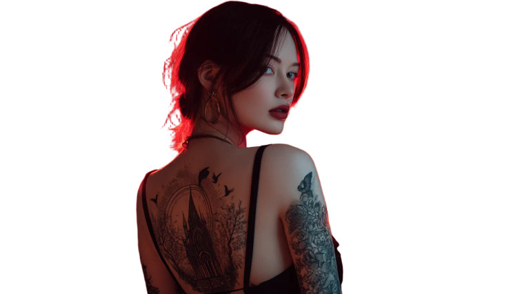 Stylish Gothic Tattoo Vinyl Car Decal Sticker – Waterproof & UV-Resistant 5.4