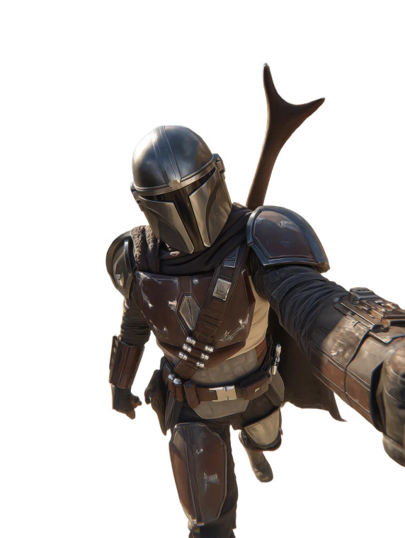 Mandalorian Desert Walk V3 Vinyl Car Decal Sticker – Waterproof & UV-Resistant 4.1066666666666665"