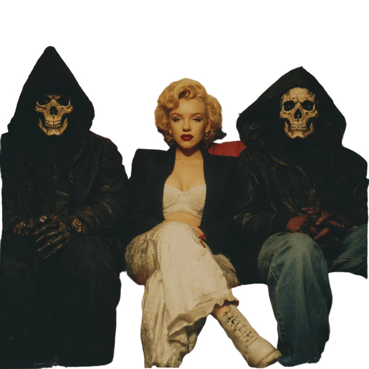 Marilyn With Reapers Vinyl Car Decal Sticker – Waterproof & UV-Resistant 6.826666666666667"