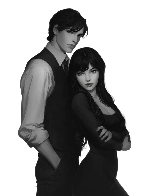 Romantasy Witches Vinyl Car Decal Sticker – Waterproof & UV-Resistant 8.213333333333333"