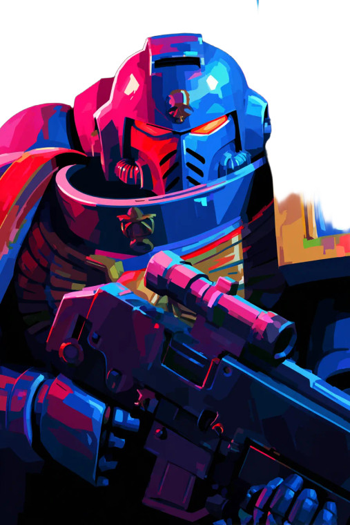 Blue Space Marine V2 Vinyl Car Decal Sticker – Waterproof & UV-Resistant 4.4