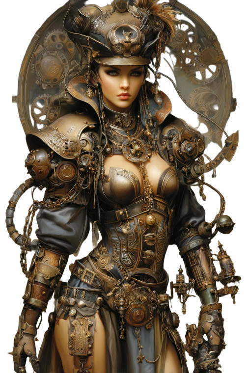 Armored Supermodel Actress Vinyl Car Decal Sticker – Waterproof & UV-Resistant 8.96"