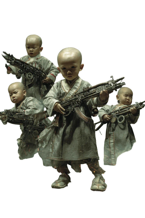 Kungfu Babies Battle V2 Vinyl Car Decal Sticker – Waterproof & UV-Resistant 8.96"