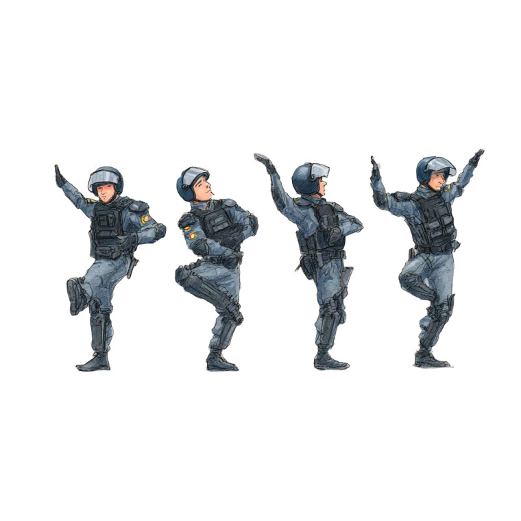 Ballet Riot Police Vinyl Car Decal Sticker – Waterproof & UV-Resistant 3.4133333333333336"