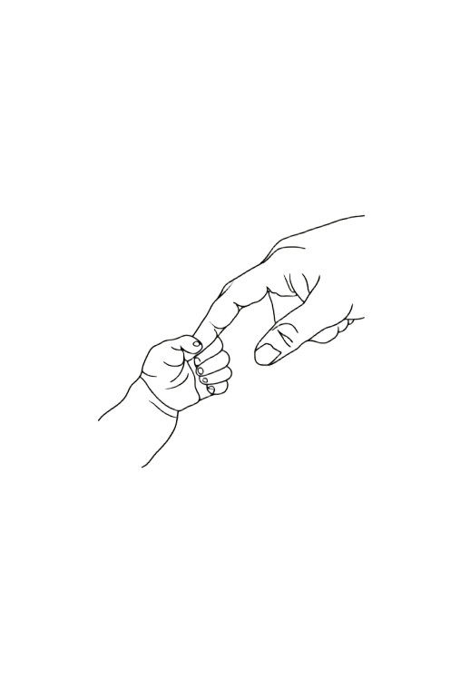 Baby Holding Finger V3 Vinyl Car Decal Sticker – Waterproof & UV-Resistant 4.4