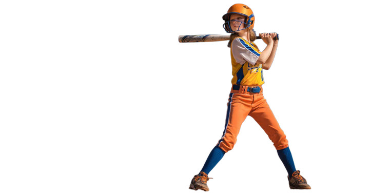 Young Softball Player V4 Vinyl Car Decal Sticker – Waterproof & UV-Resistant 5.12"
