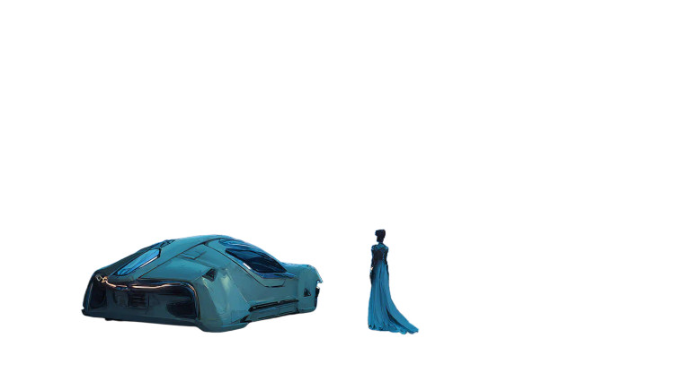 Cyberpunk Priestess Vinyl Car Decal Sticker – Waterproof & UV-Resistant 5.4