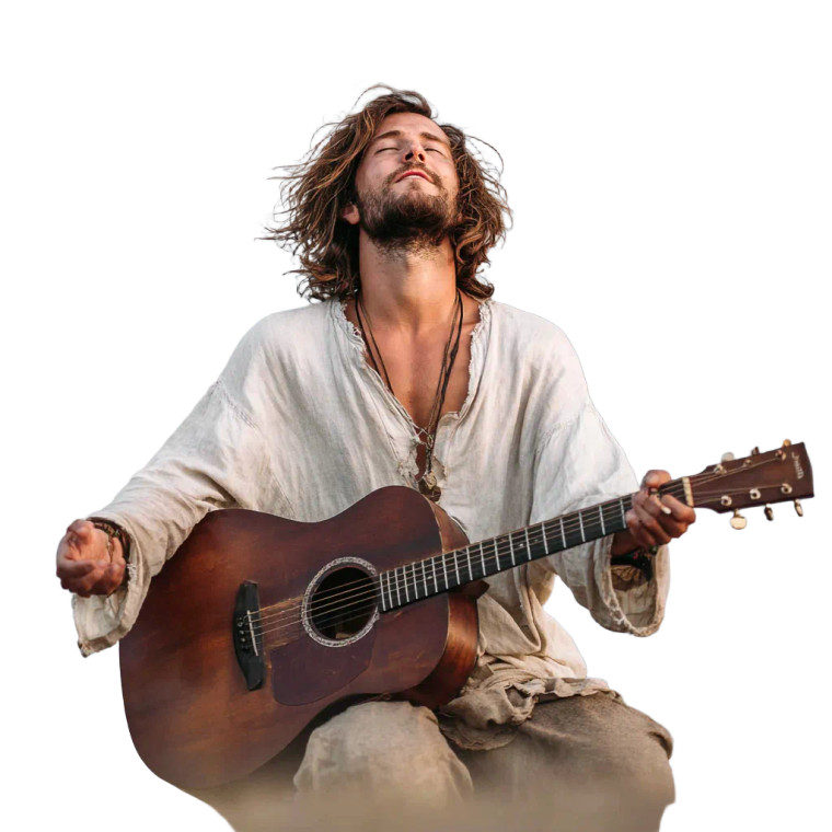 Barefoot Worship Musician Vinyl Car Decal Sticker – Waterproof & UV-Resistant 3.4133333333333336"