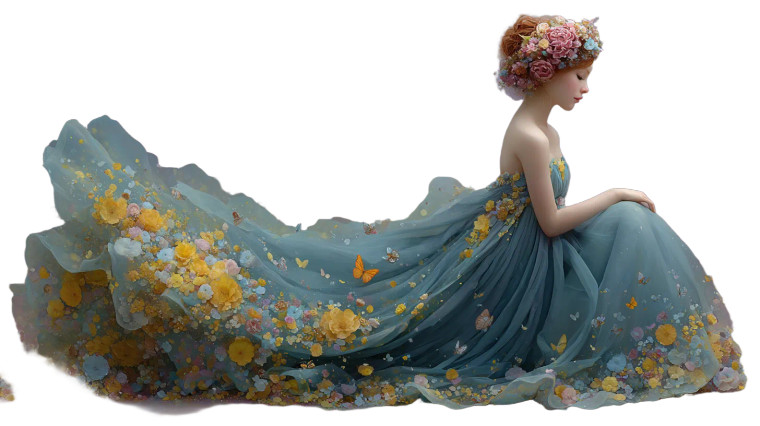 Floral Crown Beauty V4 Vinyl Car Decal Sticker – Waterproof & UV-Resistant 5.4