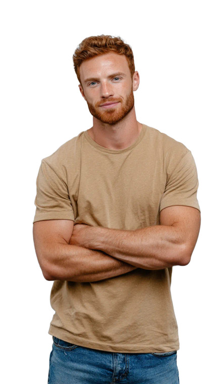Muscular Ginger Man Vinyl Car Decal Sticker – Waterproof & UV-Resistant 9.706666666666667"