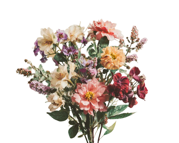 Vintage Flower Bouquet Vinyl Car Decal Sticker – Waterproof & UV-Resistant 3.2"
