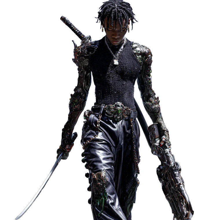 Cyberpunk Warrior V62 Vinyl Car Decal Sticker – Waterproof & UV-Resistant 6.826666666666667"