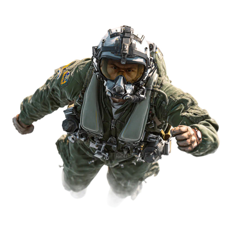 Fighter Pilot Vinyl Car Decal Sticker – Waterproof & UV-Resistant 6.826666666666667"