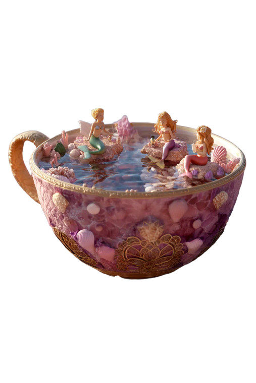 Mermaid Tea Party Vinyl Car Decal Sticker – Waterproof & UV-Resistant 4.4
