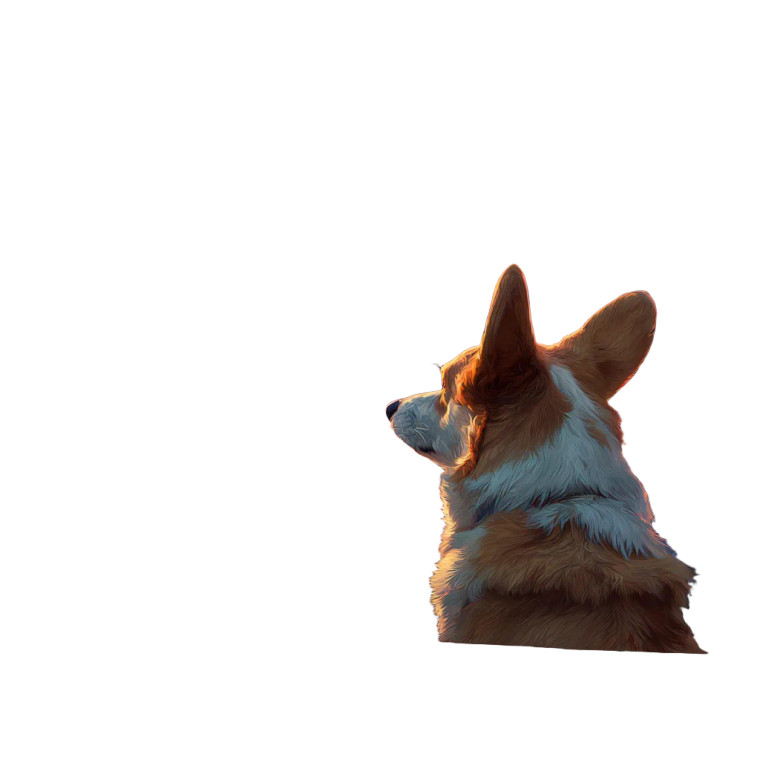Corgi Sunset Drive Vinyl Car Decal Sticker – Waterproof & UV-Resistant 6.826666666666667"