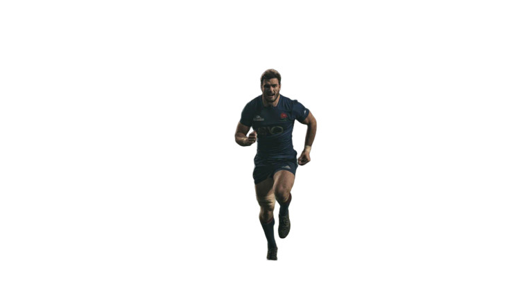 Rugby Star Chase Vinyl Car Decal Sticker – Waterproof & UV-Resistant 2.72"