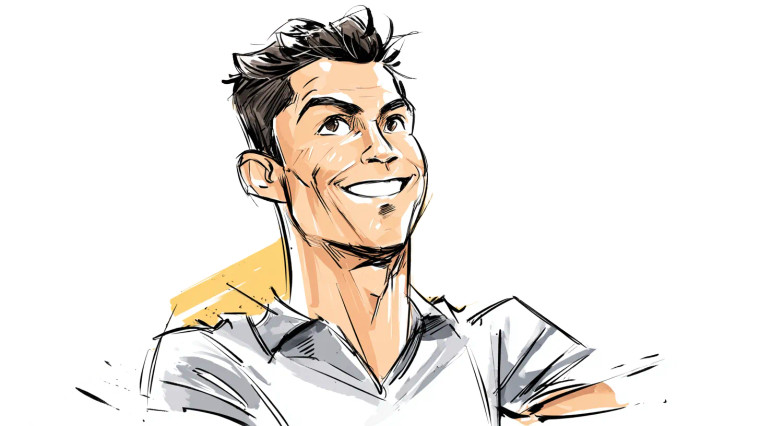 Cartoon Ronaldo V2 Vinyl Car Decal Sticker – Waterproof & UV-Resistant 5.4