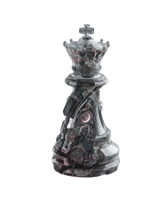 Futuristic King Chess Vinyl Car Decal Sticker – Waterproof & UV-Resistant 8.213333333333333"