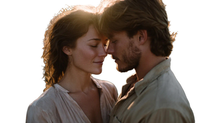 Loving Couple Portrait V2 Vinyl Car Decal Sticker – Waterproof & UV-Resistant 5.4