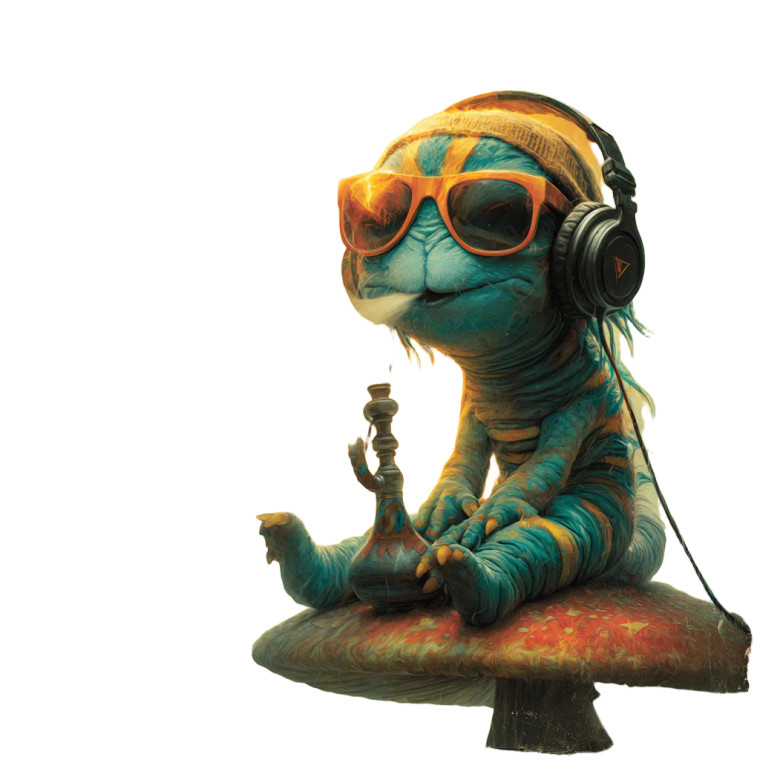 Psychedelic Caterpillar Vinyl Car Decal Sticker – Waterproof & UV-Resistant 6.826666666666667"