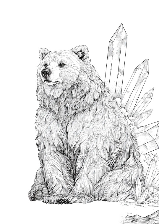 Crystal Bear Vinyl Car Decal Sticker – Waterproof & UV-Resistant 8.746666666666666"