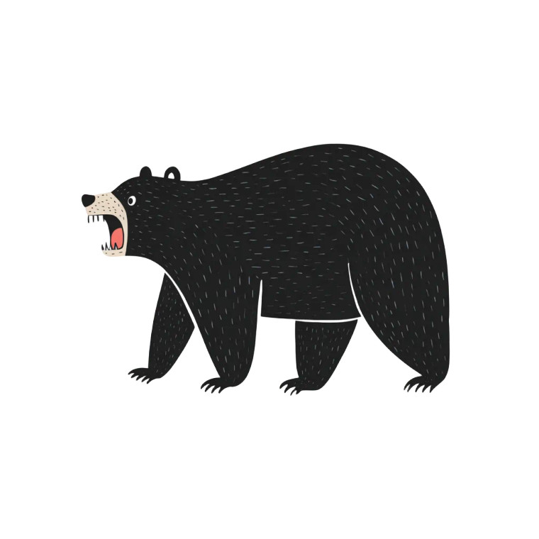 Bear In Action V2 Vinyl Car Decal Sticker – Waterproof & UV-Resistant 6.826666666666667"