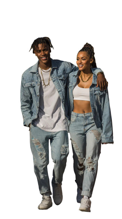 Jamaican Fashion Duo Vinyl Car Decal Sticker – Waterproof & UV-Resistant 9.706666666666667"