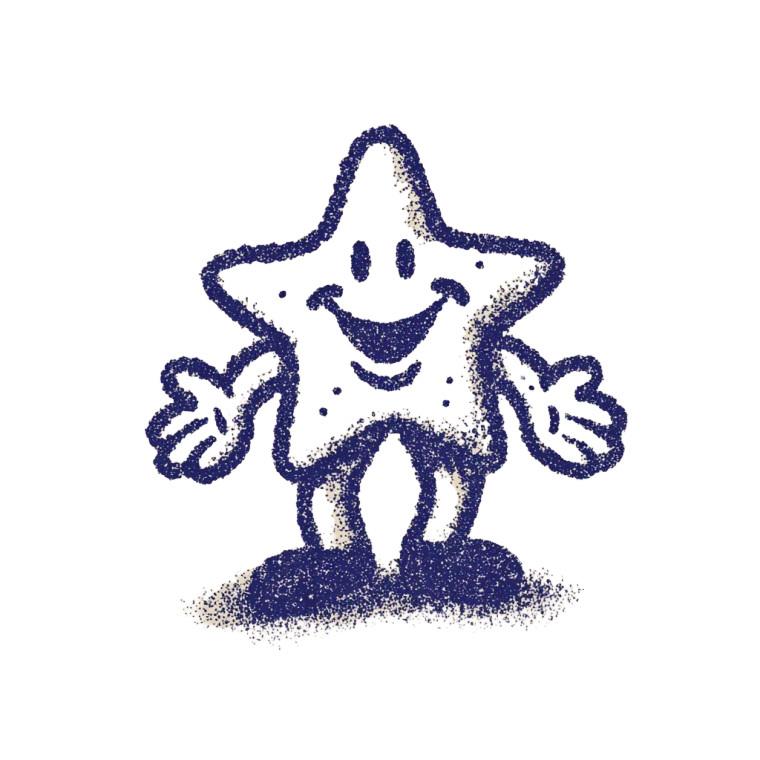 Vintage Star Mascot Vinyl Car Decal Sticker – Waterproof & UV-Resistant 6.826666666666667"