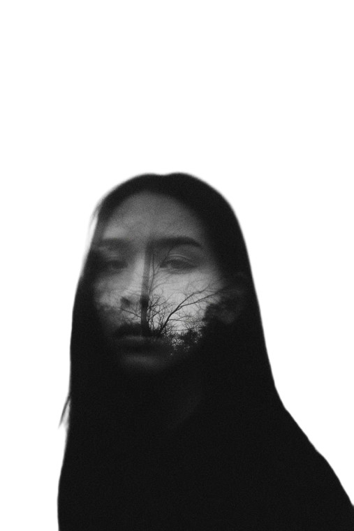 Silhouetted Woman Face Vinyl Car Decal Sticker – Waterproof & UV-Resistant 8.96"