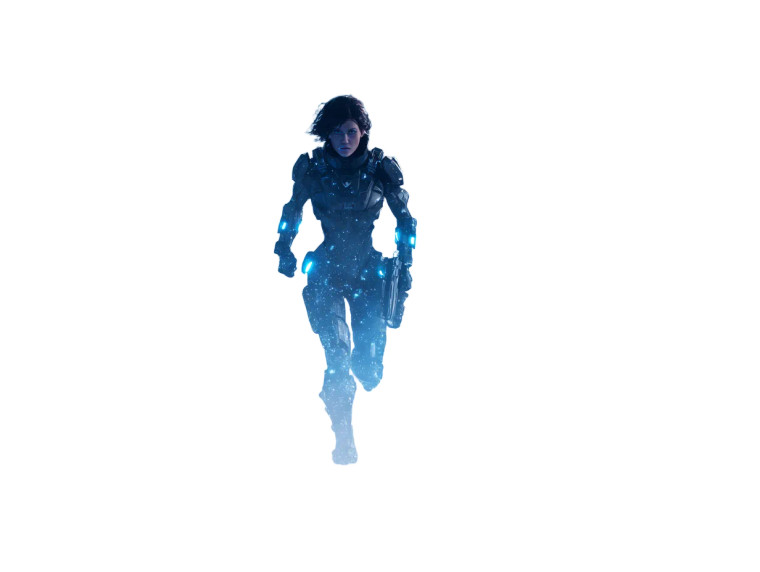 Futuristic Warrior Charge V2 Vinyl Car Decal Sticker – Waterproof & UV-Resistant 6.1866666666666665"