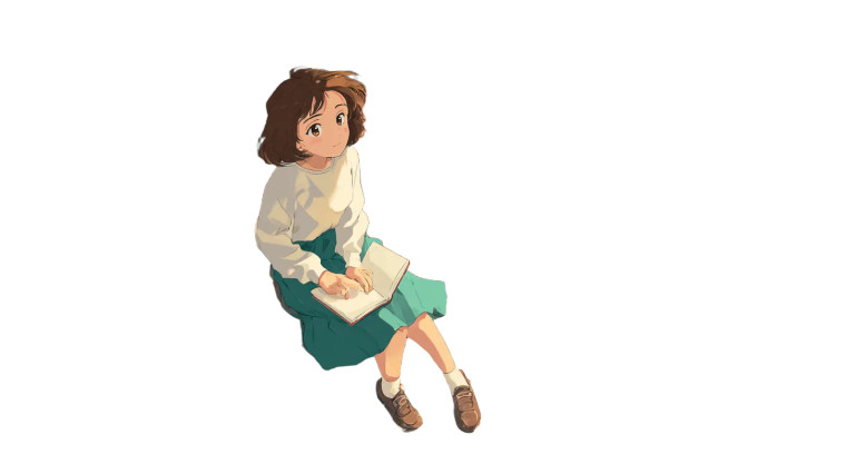 Ghibli-Style Girl V3 Vinyl Car Decal Sticker – Waterproof & UV-Resistant 5.4