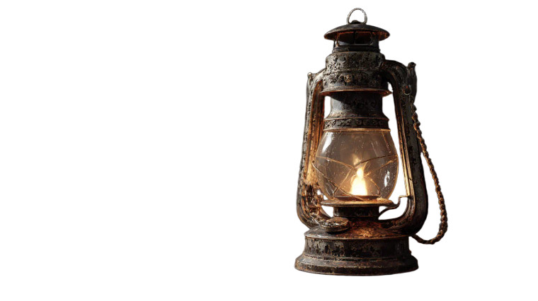 Antique Oil Lamp Vinyl Car Decal Sticker – Waterproof & UV-Resistant 2.72"