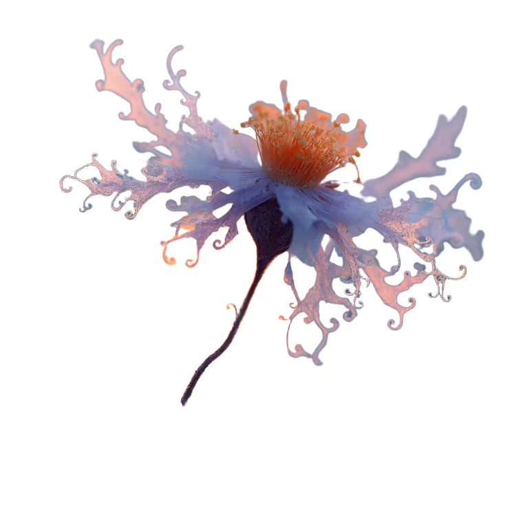 Surreal Wild Flower V2 Vinyl Car Decal Sticker – Waterproof & UV-Resistant 3.4133333333333336"
