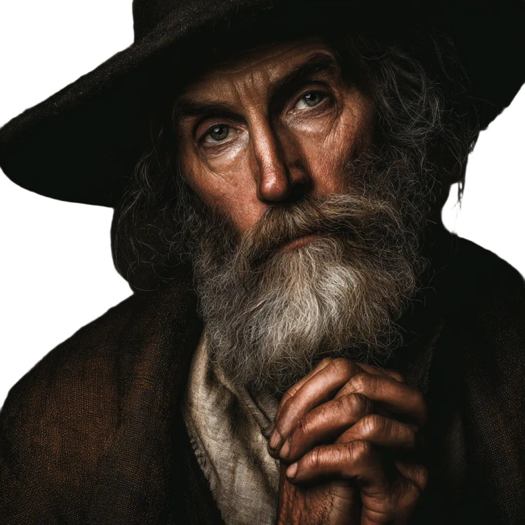 Weathered Biblical Farmer Vinyl Car Decal Sticker – Waterproof & UV-Resistant 3.4133333333333336"