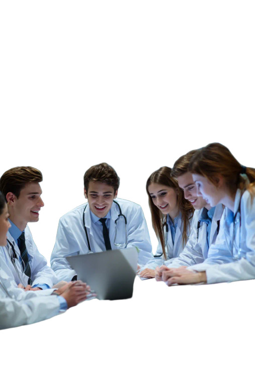 Young Medical Students Vinyl Car Decal Sticker – Waterproof & UV-Resistant 8.96"