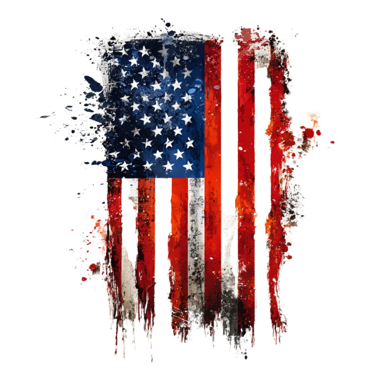 Splashed Ink Flag V2 Vinyl Car Decal Sticker – Waterproof & UV-Resistant 6.826666666666667"
