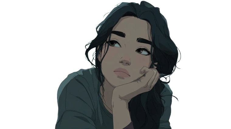 Reflective Young Woman V3 Vinyl Car Decal Sticker – Waterproof & UV-Resistant 2.72"