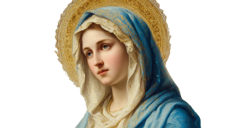 Blessed Mary Painting Vinyl Car Decal Sticker – Waterproof & UV-Resistant 2.72"