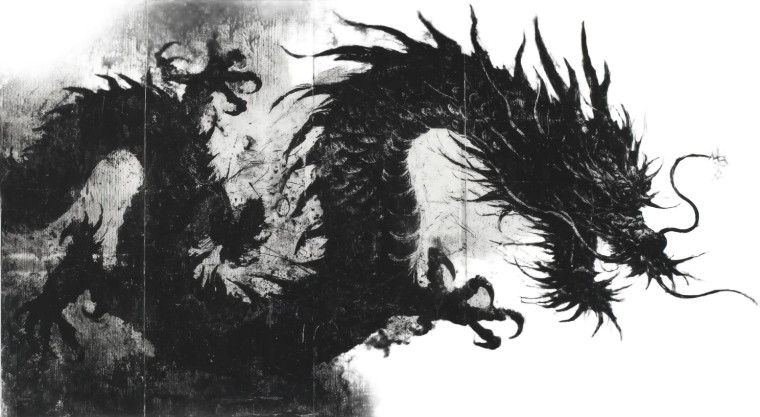 Chinese Dragon Painting V2 Vinyl Car Decal Sticker – Waterproof & UV-Resistant 2.72"