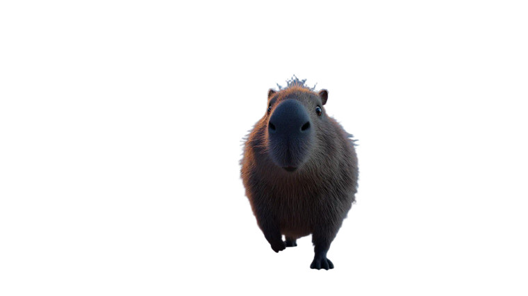 Energetic Capybara Run Vinyl Car Decal Sticker – Waterproof & UV-Resistant 2.72"