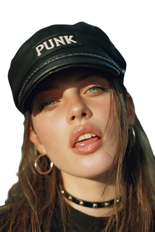 Edgy Punk Model Vinyl Car Decal Sticker – Waterproof & UV-Resistant 8.96"