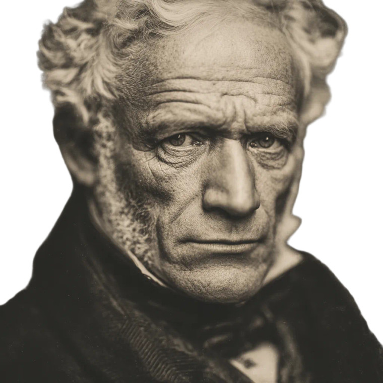 Arthur Schopenhauer Vinyl Car Decal Sticker – Waterproof & UV-Resistant 3.4133333333333336"