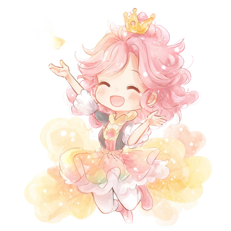 Cartoon Princess V3 Vinyl Car Decal Sticker – Waterproof & UV-Resistant 3.4133333333333336"