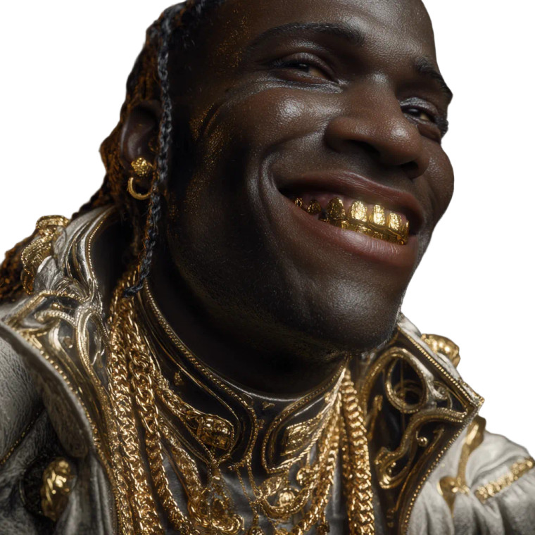 Golden Smile Rapper V2 Vinyl Car Decal Sticker – Waterproof & UV-Resistant 3.4133333333333336"