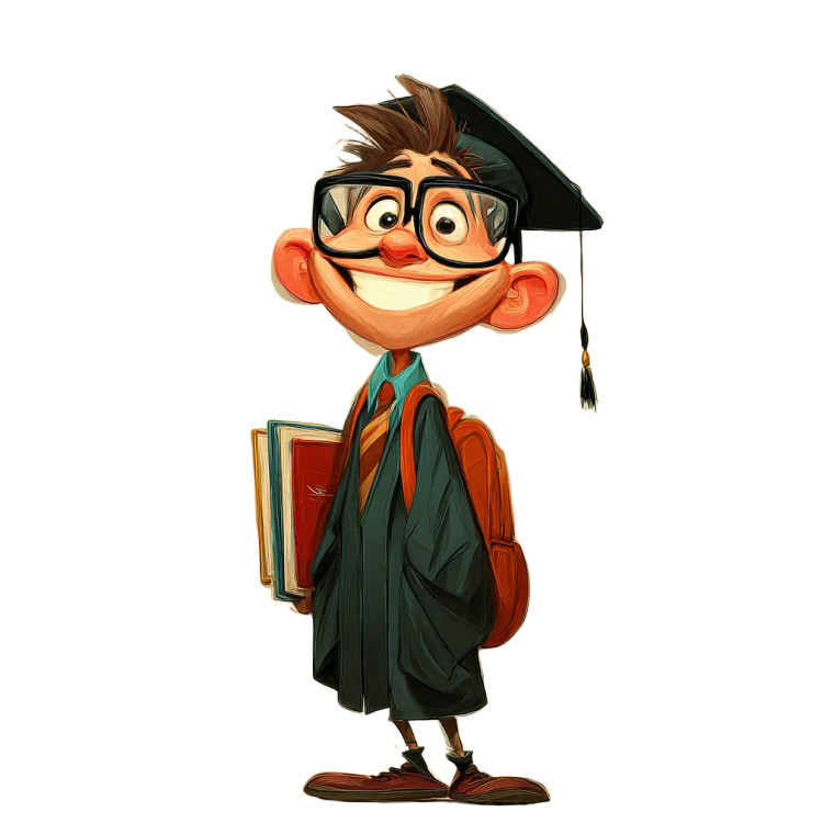 Happy Valedictorian Boy Vinyl Car Decal Sticker – Waterproof & UV-Resistant 3.4133333333333336"
