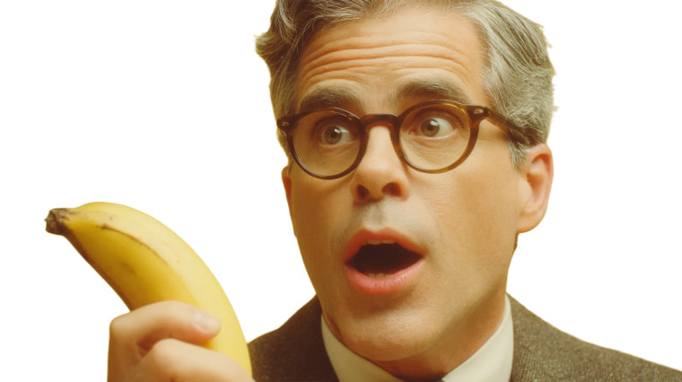 Man With Banana Vinyl Car Decal Sticker – Waterproof & UV-Resistant 2.72"