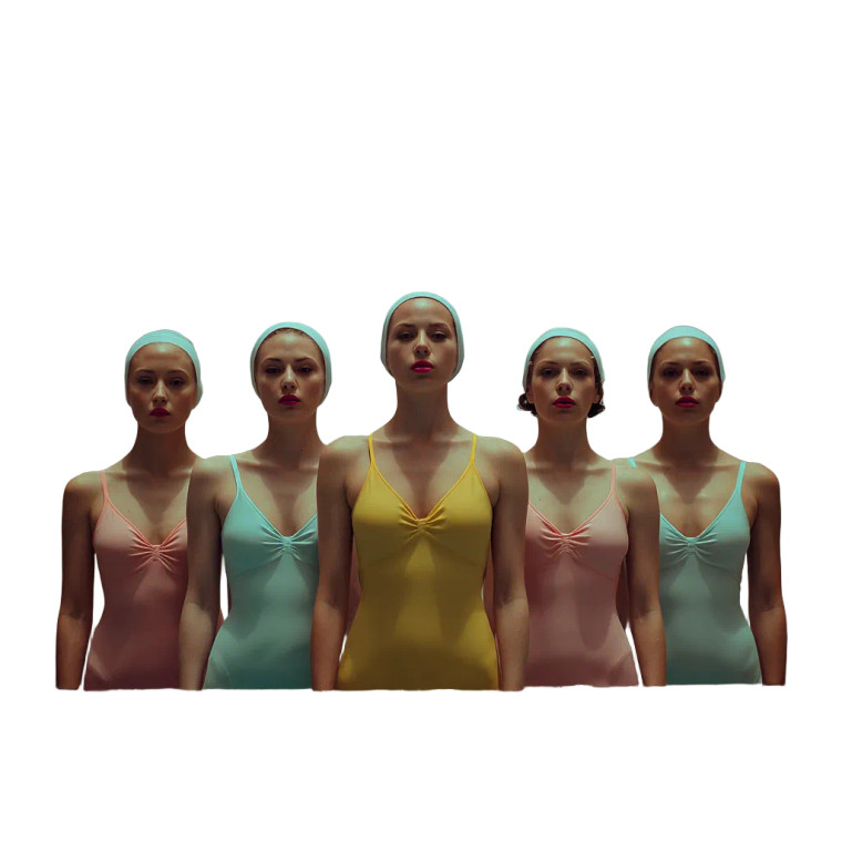 Synchronized Swimmers Dream Vinyl Car Decal Sticker – Waterproof & UV-Resistant 6.826666666666667"