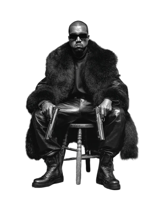 Kanye West Portrait V3 Vinyl Car Decal Sticker – Waterproof & UV-Resistant 8.32"